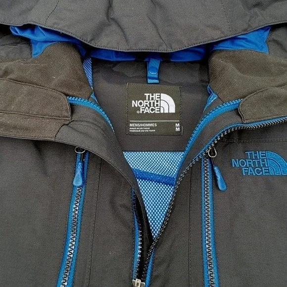 The North Face HyVent Terrain Vista 3L Pro Rain Jacket Men's Medium Black Blue - Picture 4 of 16